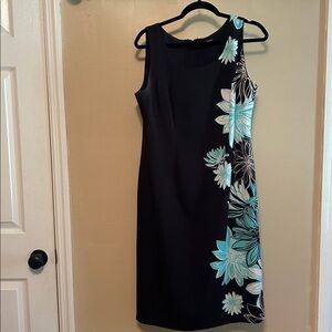 Elegant Floral Black Dress